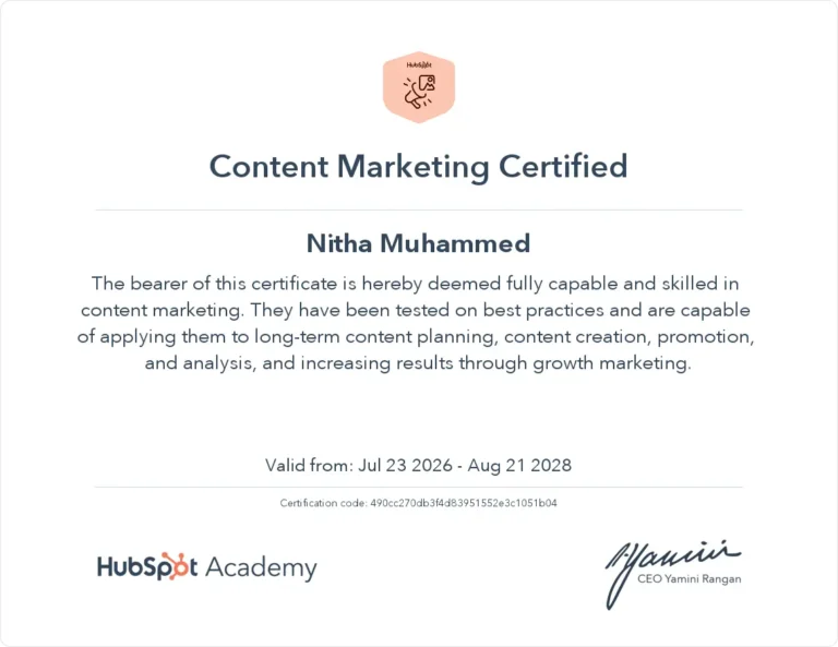 Hubspot certified Best Digital Marketing Analyst in Riyadh (2)
