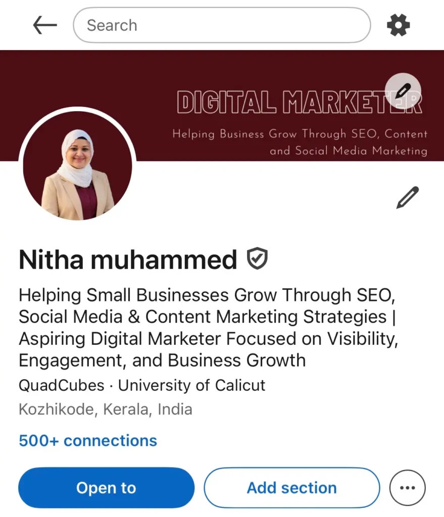 500+ connection on Linkedin