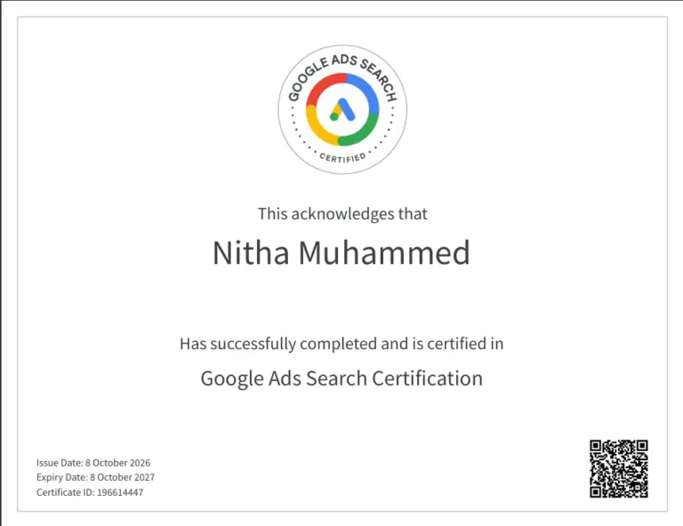 Google Ads Search Certified Best Digital Marketing Analyst in Riyadh